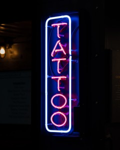 Neon tattoo sign