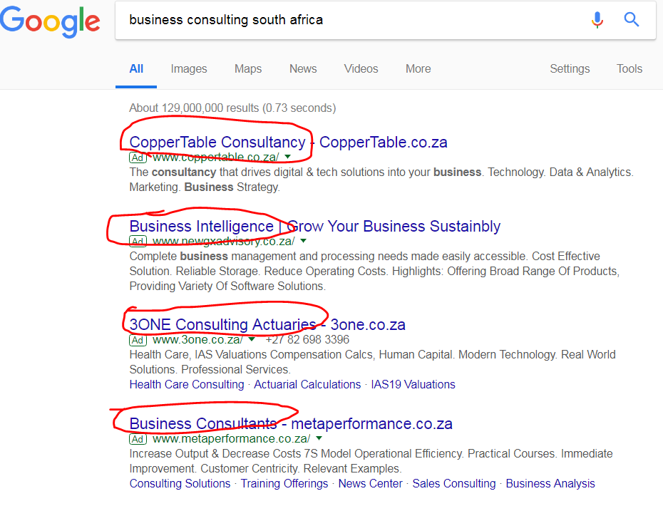 business consulting google